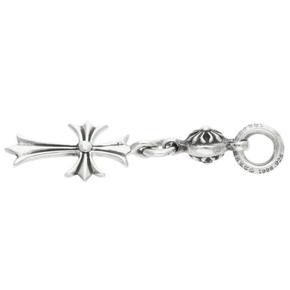 Chrome Hearts Tny CH Crs 1 Ball Tiny Ch Cross Silver Necklace Top