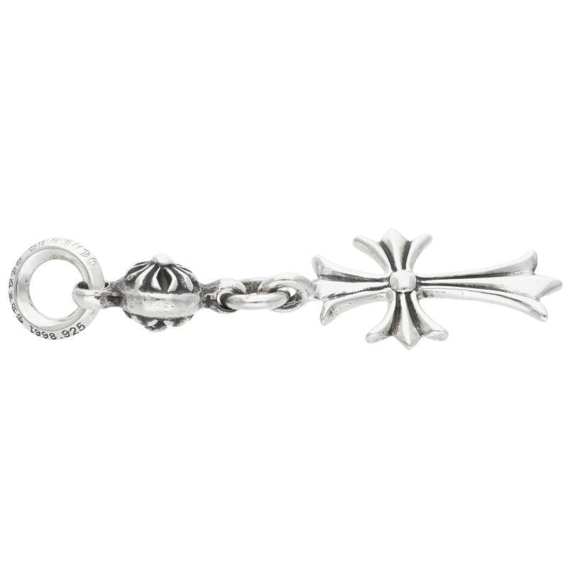 Chrome Hearts Tny CH Crs 1 Ball Tiny Ch Cross Silver Necklace Top