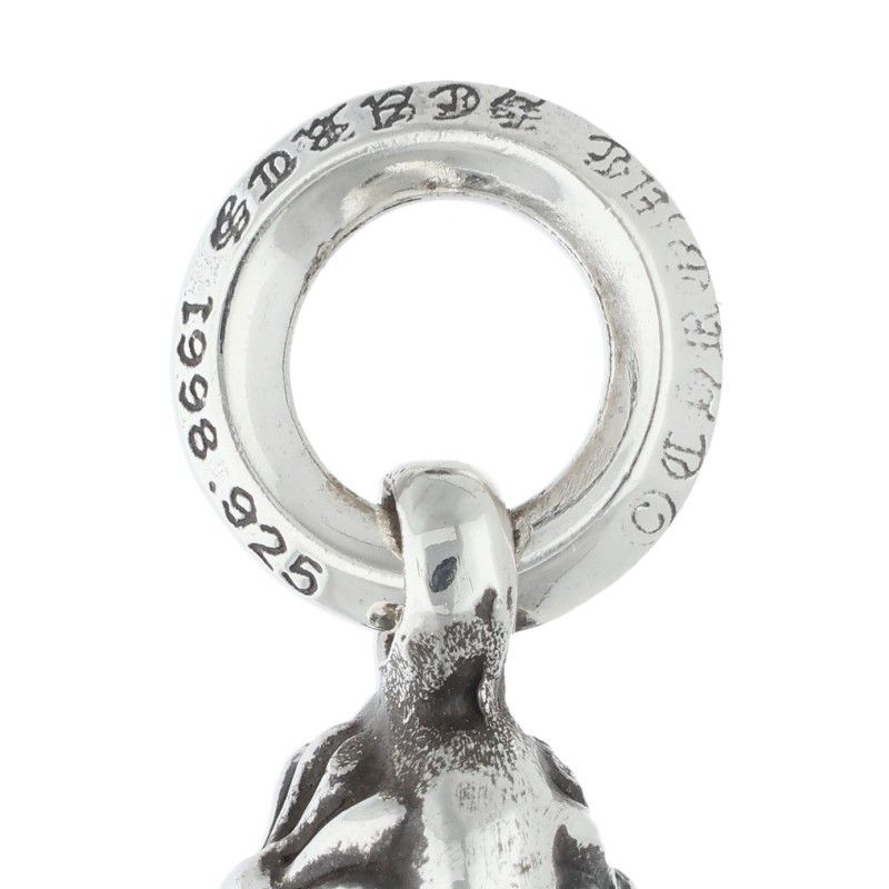 Chrome Hearts Tny CH Crs 1 Ball Tiny Ch Cross Silver Necklace Top