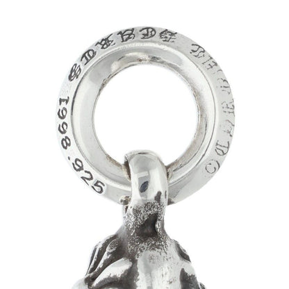 Chrome Hearts Tny CH Crs 1 Ball Tiny Ch Cross Silver Necklace Top