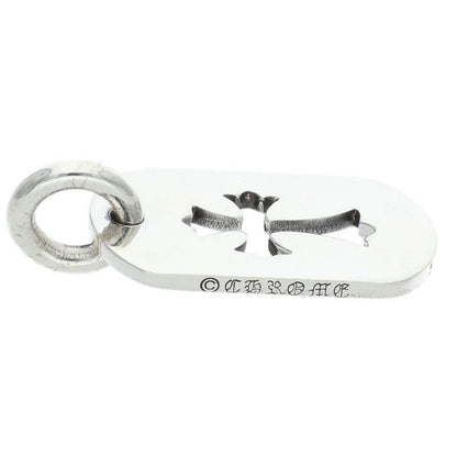 Chrome Hearts D Tag Sml CO Crs Cutout Cross Dog Tag Small Necklace Top