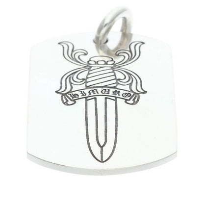 Chrome Hearts Kyosuke Himuro Large Dog Tag Daga Silver Necklace Top