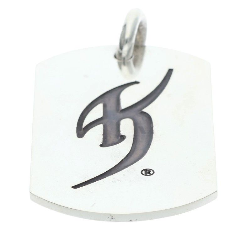 Chrome Hearts Kyosuke Himuro Large Dog Tag Initial Silver Necklace Top