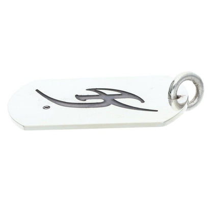 Chrome Hearts Kyosuke Himuro Large Dog Tag Initial Silver Necklace Top