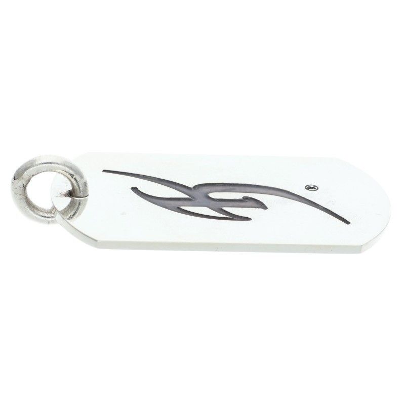 Chrome Hearts Kyosuke Himuro Large Dog Tag Initial Silver Necklace Top