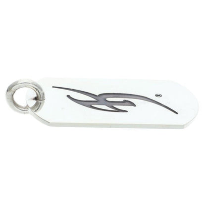 Chrome Hearts Kyosuke Himuro Large Dog Tag Initial Silver Necklace Top
