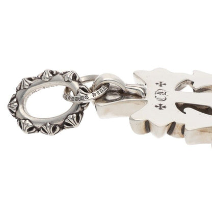 Chrome Hearts 3 CH Crs Lrg Triple CH Cross Large Silver Necklace Top