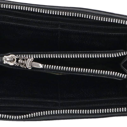 Chrome Hearts RC Zp2 Filigree Plus Decoration Round Zip Leather Wallet
