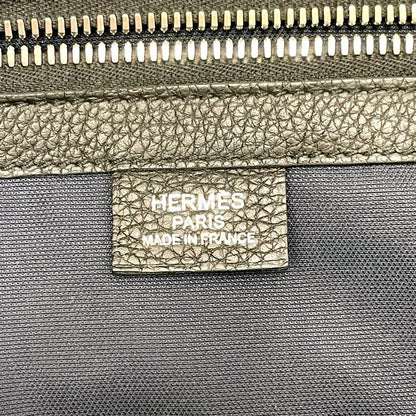 Hermes Color City Slide Cross GM Silver Black Belt Bag
