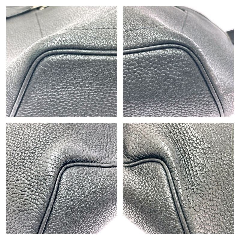 Hermes Color City Slide Cross GM Silver Black Belt Bag