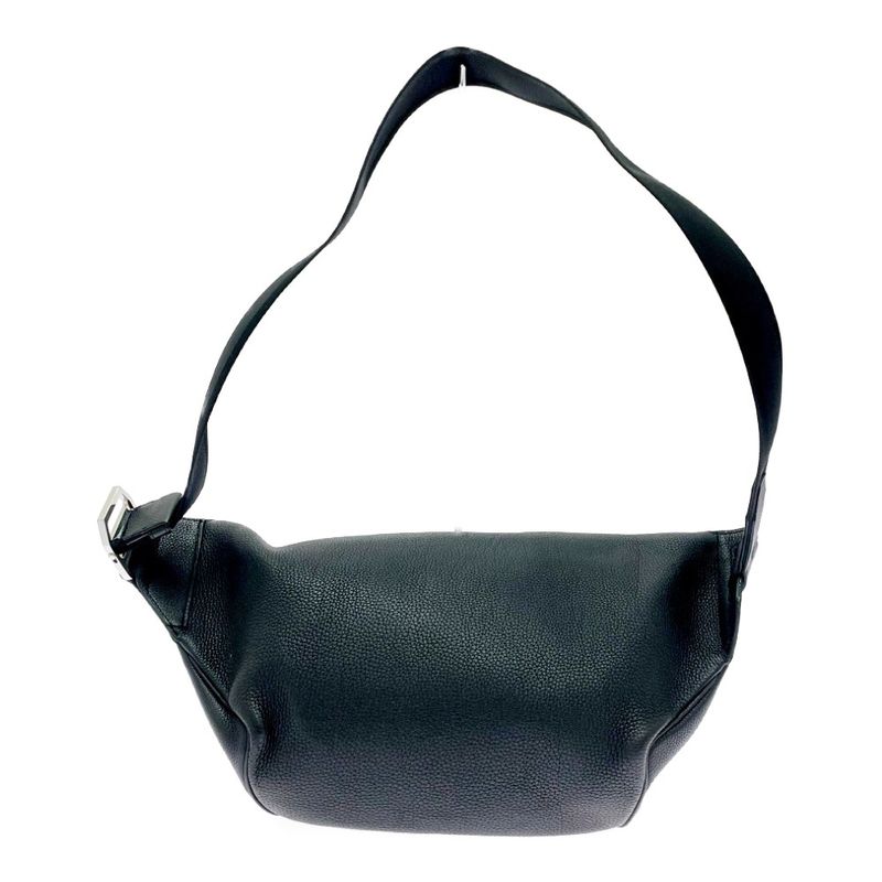 Hermes Color City Slide Cross GM Silver Black Belt Bag