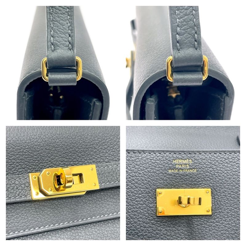 Hermes Kelly Wallet Long to Go Ardoise