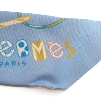 Hermes Twilly Dre Buckle Silk Blue Scarf
