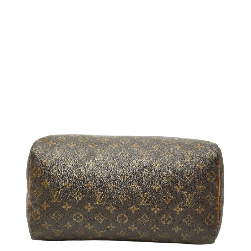 Louis Vuitton Monogram Speedy 35 Mini Boston Bag Brown Leather