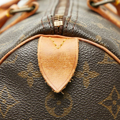 Louis Vuitton Monogram Speedy 35 Mini Boston Bag Brown Leather