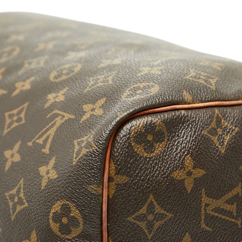 Louis Vuitton Monogram Speedy 35 Mini Boston Bag Brown Leather