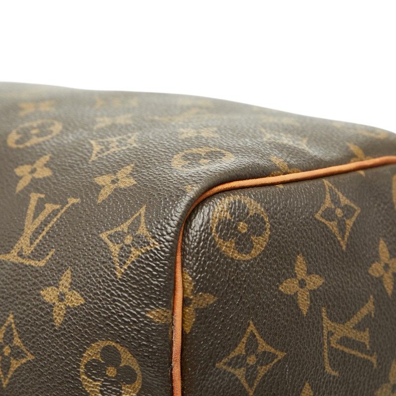 Louis Vuitton Monogram Speedy 35 Mini Boston Bag Brown Leather