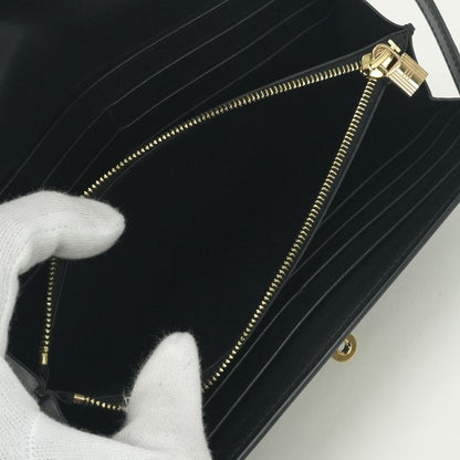 Hermes Kelly Wallet Box Calf Noir Black Gold