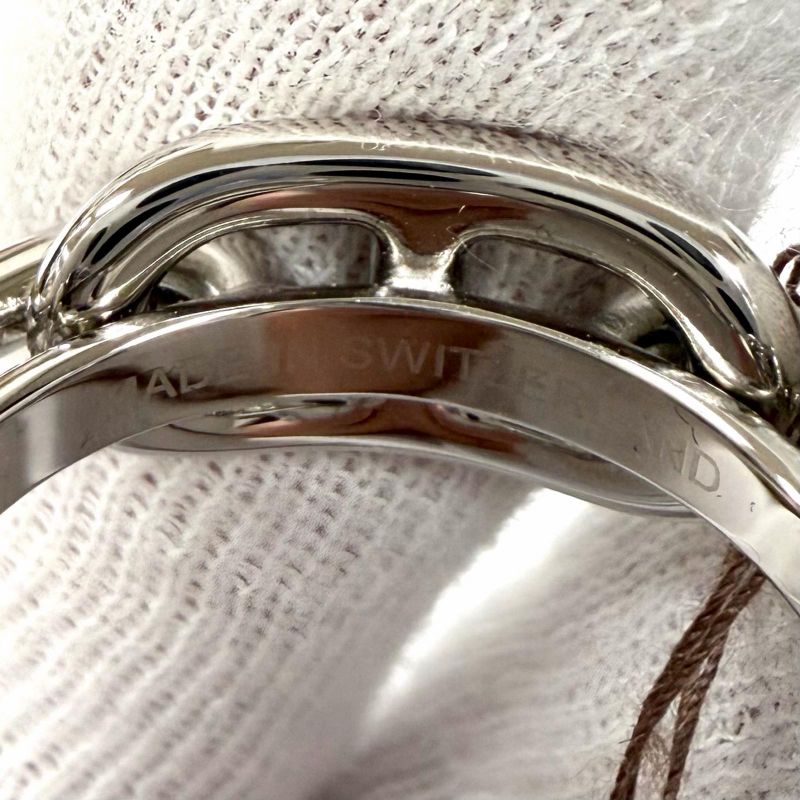 Hermes Scarf Ring 90 Legato Chaine D'ancre Silver