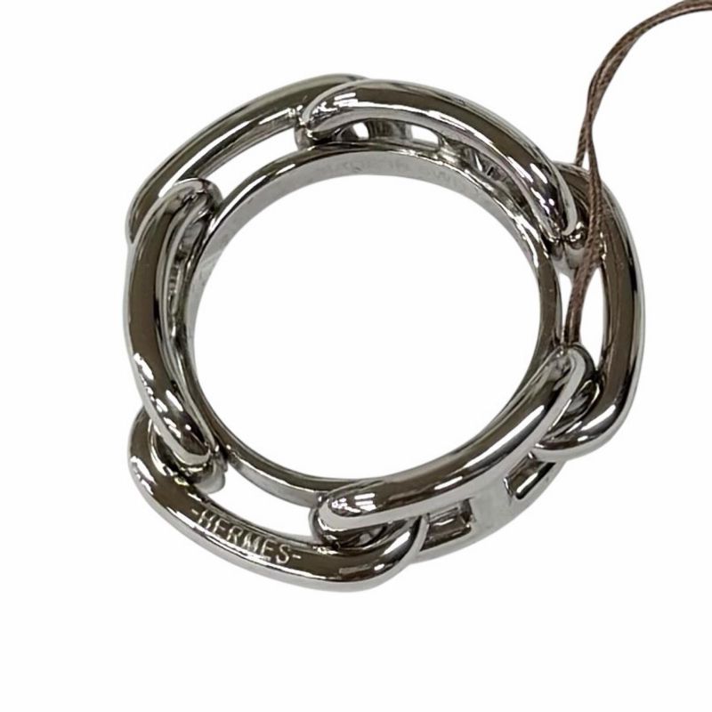 Hermes Scarf Ring 90 Legato Chaine D'ancre Silver