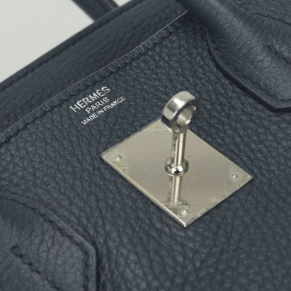 Hermes Birkin 30 Bag Togo Blueindigo Bluenavy Navy Blue Silver Handbag