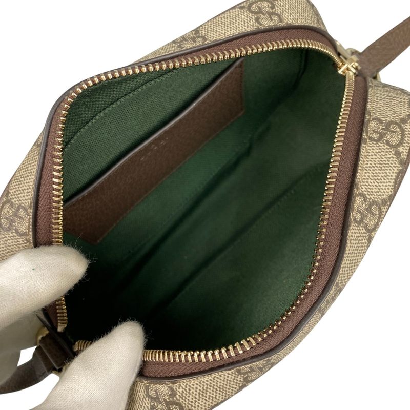 Gucci Small Camera Bag GG Supreme Beige & Dark Brown