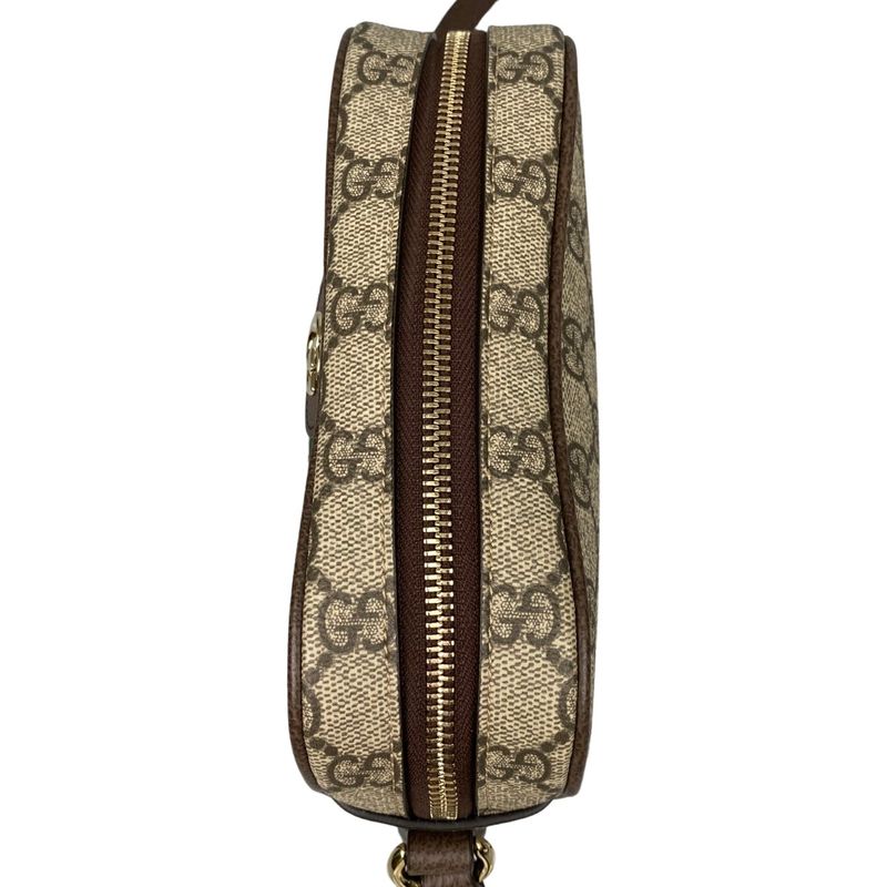 Gucci Small Camera Bag GG Supreme Beige & Dark Brown