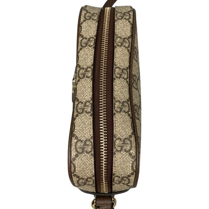 Gucci Small Camera Bag GG Supreme Beige & Dark Brown
