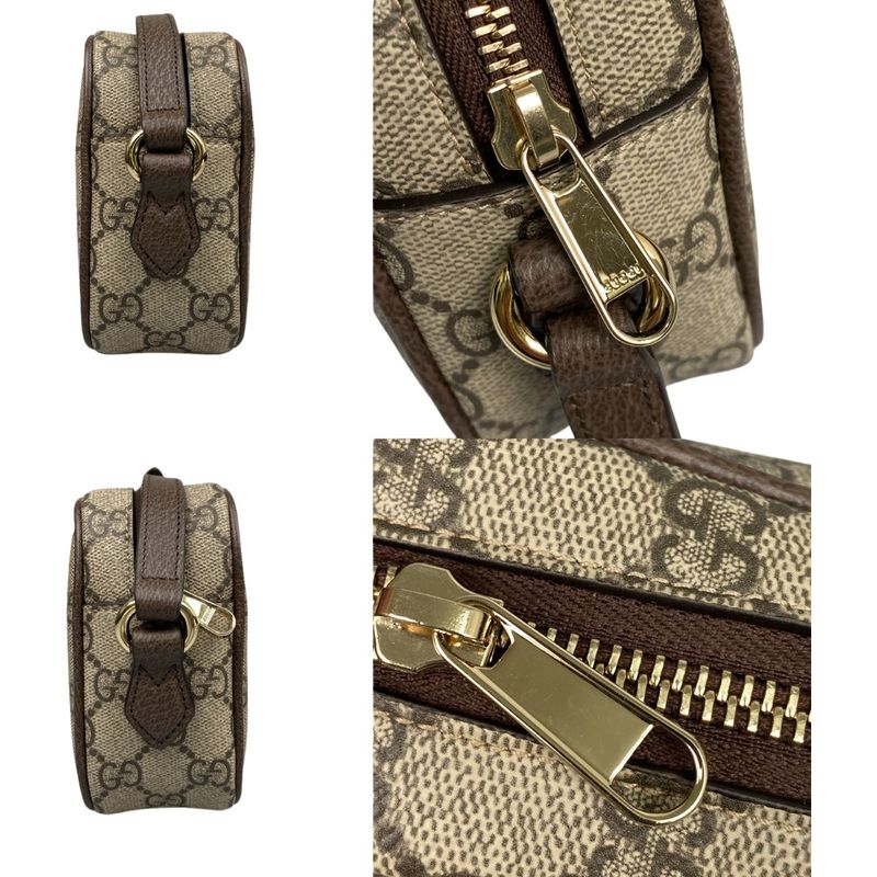 Gucci Small Camera Bag GG Supreme Beige & Dark Brown