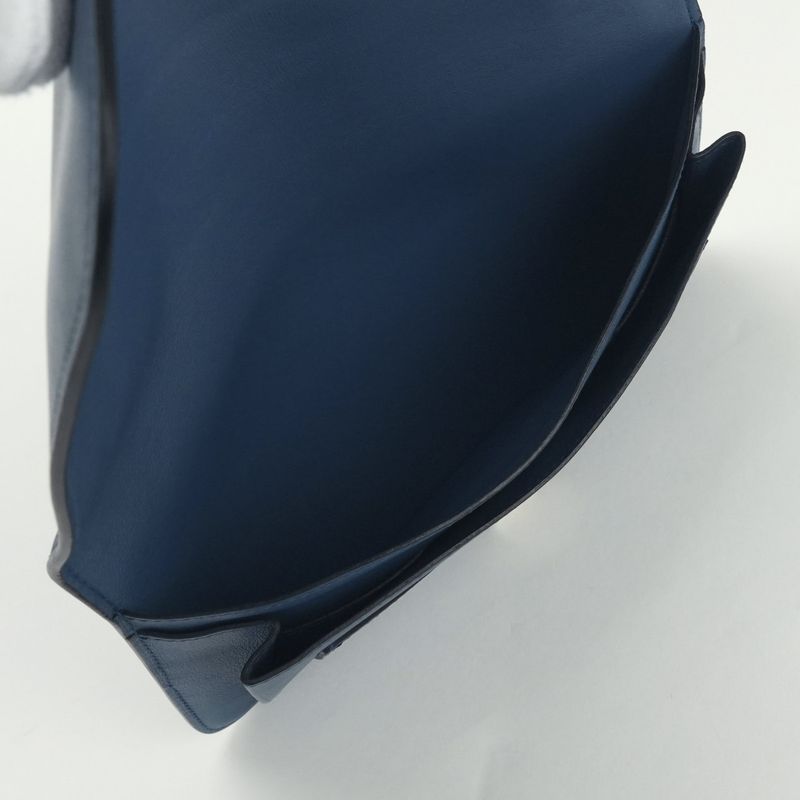 Hermes Dogon GM Duo Wallet Color Azur Blue Silver Pouch Coin Purse