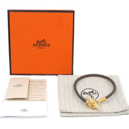 Hermes Bracelet Glenan Etoupe Gray Gold Small
