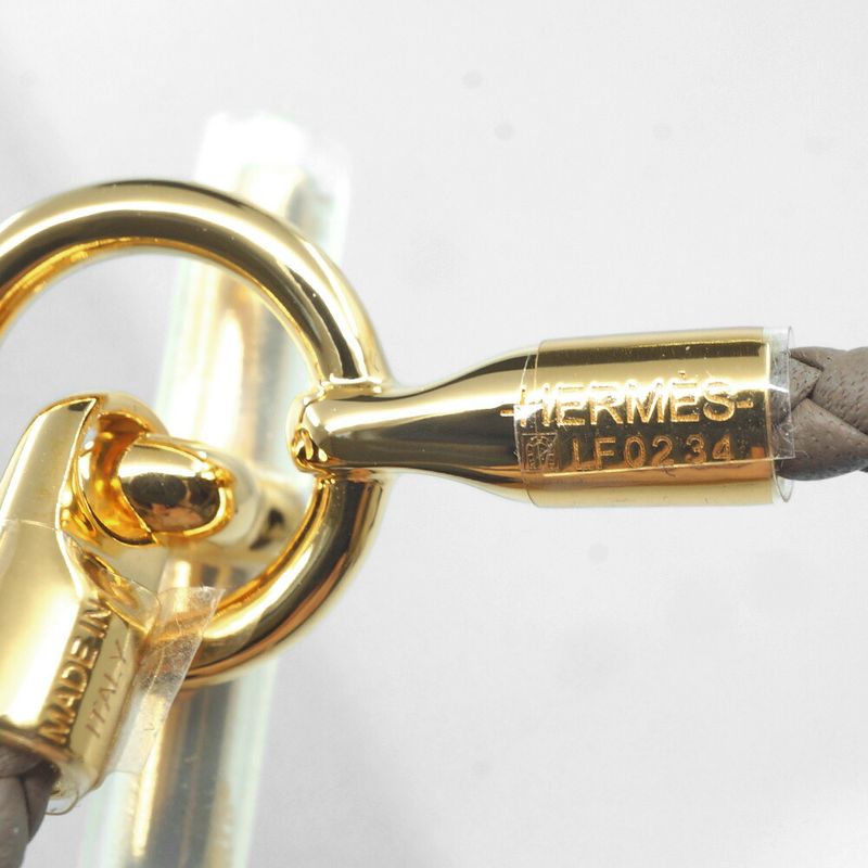 Hermes Bracelet Glenan Etoupe Gray Gold Small