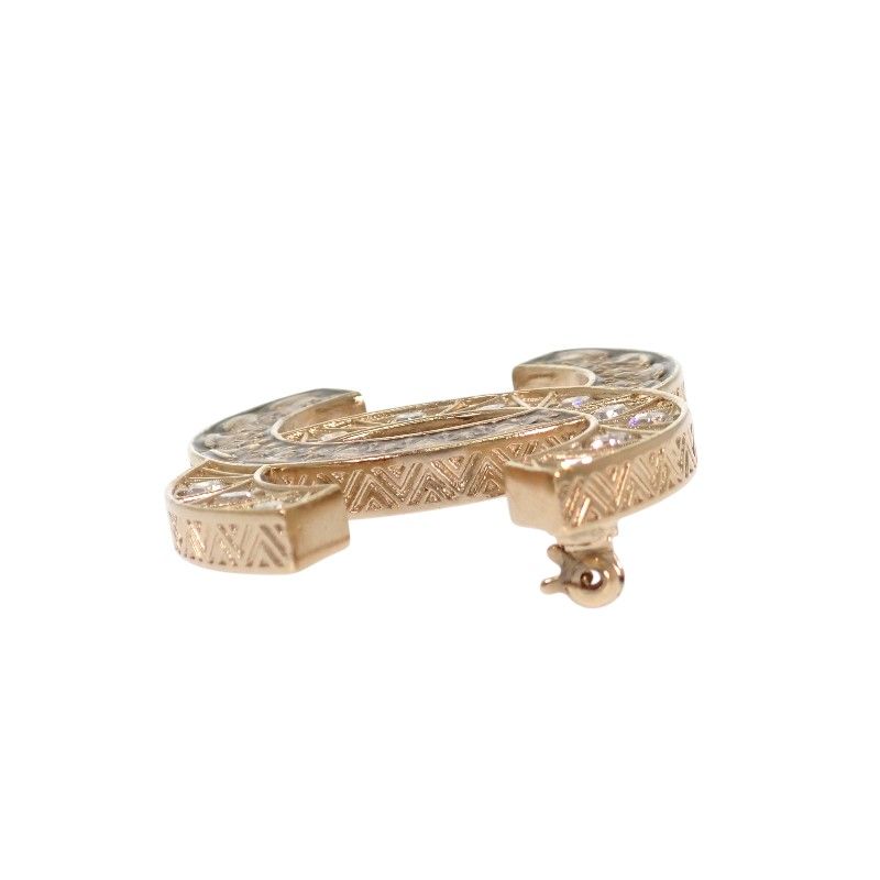 Chanel CC Logo Brooch Metal Gold Antique