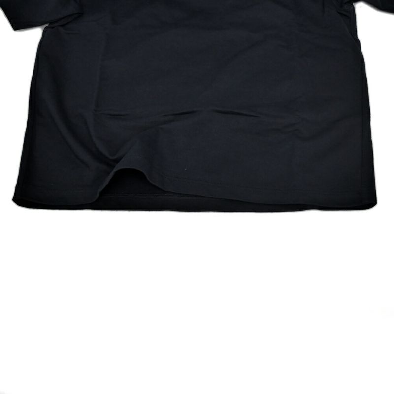 Hermes T-Shirt Robot Patch M Black Leather Top Short Sleeve