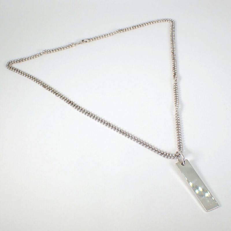 Gucci 925 Dog Tag Plate 2 Pieces Necklace
