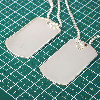 Gucci 925 Dog Tag Plate 2 Pieces Necklace