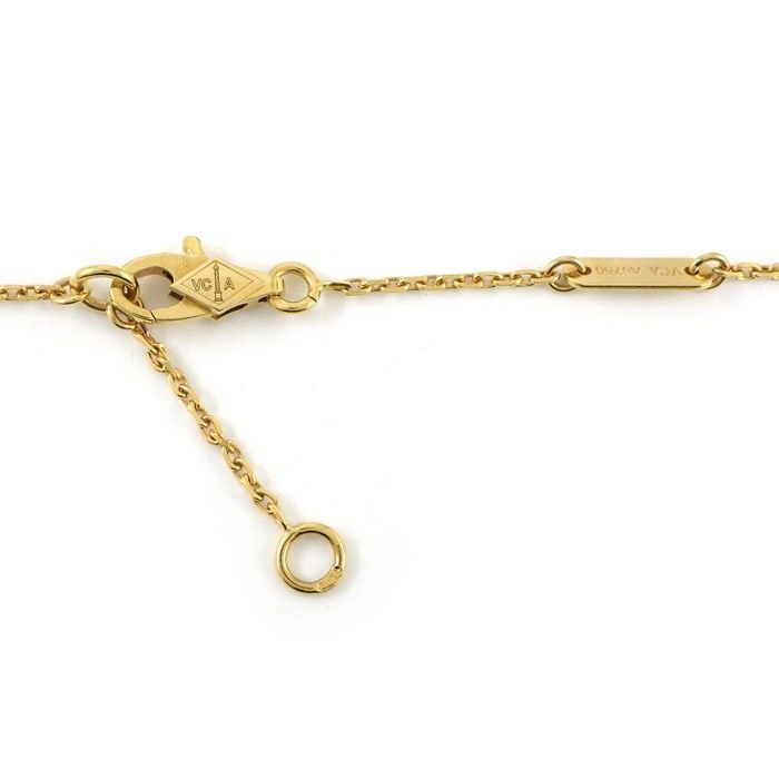 Van Cleef & Arpels Necklace Sweet Alhambra White Shell 18k Yellow Gold
