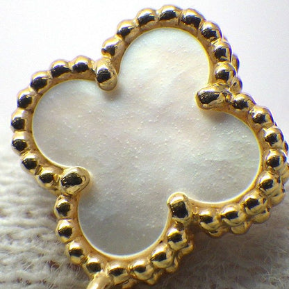Van Cleef & Arpels Necklace Sweet Alhambra White Shell 18k Yellow Gold