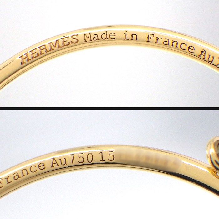 Hermes Earrings Chaine D'ancre Hoop Diamond Total 18k Pink Gold