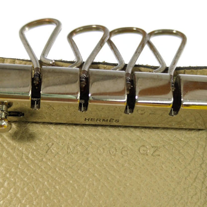 Hermes Bearn 4 Key Case Beige Key Holder