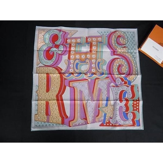 Hermes Ectrique Carre 45 Petit Gavroche Cotton Multicolor Scarf