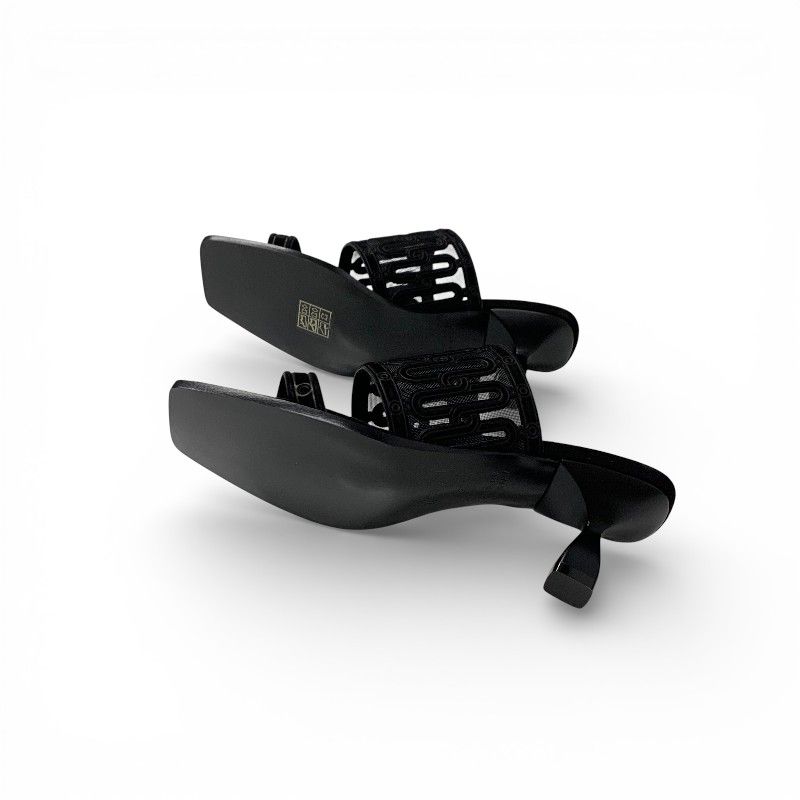 Hermes Gioia Sandals Shoes Suede Mesh Black Mule