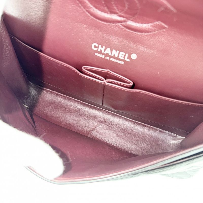 Chanel Shoulder Bag Quilted 25 Double Chain Flap Crossbody CC Logo Turnlock