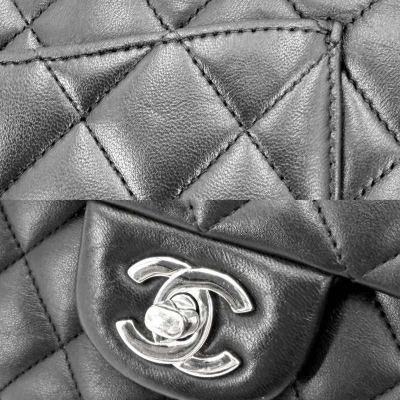 Chanel Shoulder Bag Quilted 25 Double Chain Flap Crossbody CC Logo Turnlock