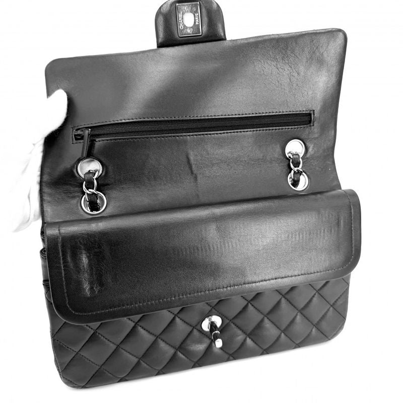 Chanel Shoulder Bag Quilted 25 Double Chain Flap Crossbody CC Logo Turnlock