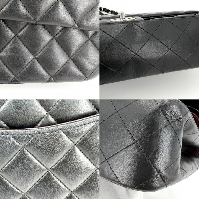 Chanel Shoulder Bag Quilted 25 Double Chain Flap Crossbody CC Logo Turnlock