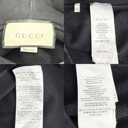 Gucci Hoodie Pullover Top M Black Red Cotton Spring Autumn Winter