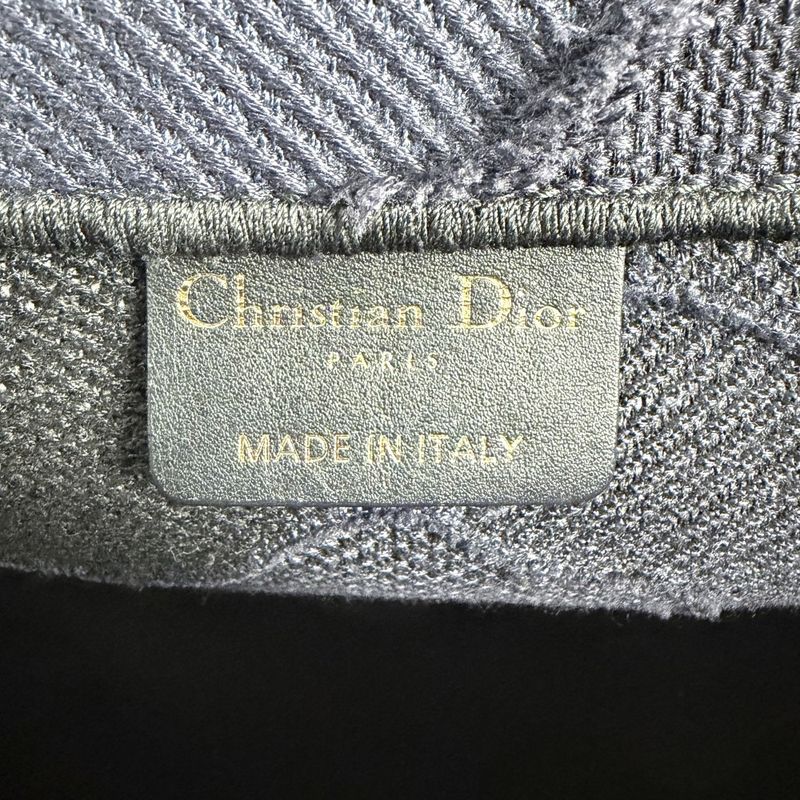 Dior Tote Shoulder Book Handbag Resort Collection Camouflage Canvas Navy
