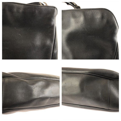 Gucci Bamboo Black Gunmetal Leather 001 Shoulder Bag
