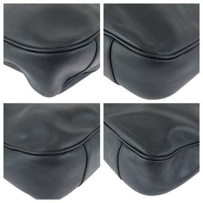 Gucci Bamboo Black Gunmetal Leather 001 Shoulder Bag